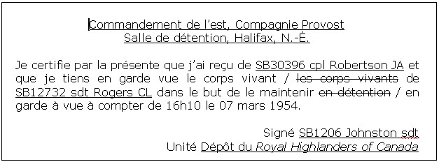 Traduction reçu prisonnier
