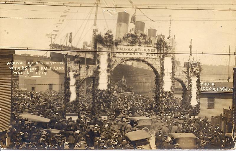 RMS Olympic arrives in Halifax